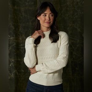 THE NORMAL BRAND Olivia Pointelle minimalist Sweater Size Small